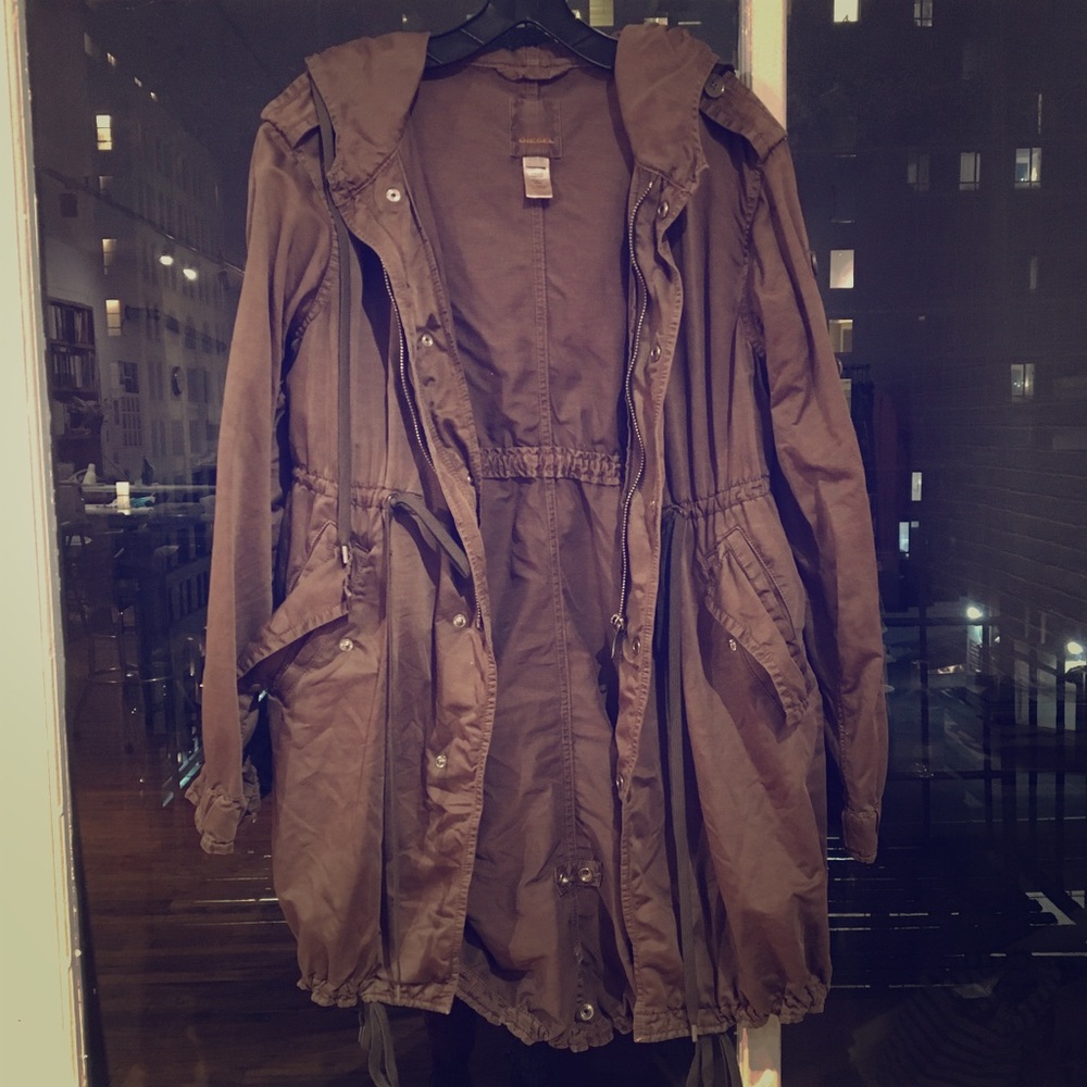 SOLD💥 Diesel hoodie rain parka XS